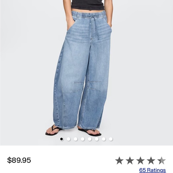 NWT GAP sweatpants jeans, mid rise horseshoe jeans - Picture 6 of 6